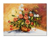 Cumpara ieftin Tablou 3D cu flori pictat manual - Aranajament floral regal - 80x60cm ulei pe panza