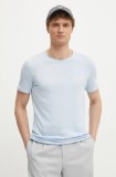 Sisley tricou din bumbac barbati, neted, 3WF0S101K