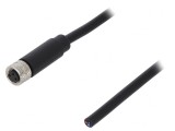 Conector M8 3 Pini Drept cu Cablu 3A 60V