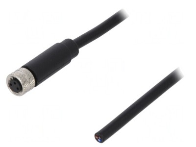 Conector M8 3 Pini Drept cu Cablu 3A 60V foto