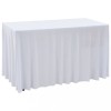 Gossi huse elastice de masa cu fusta, 2 buc., alb, 243x76x74 cm