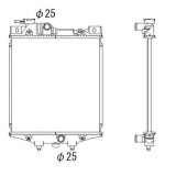 Radiator racire Daihatsu Charade, 02.1985-02.1987, motor 1.0, 38 kw, Charade, 02.1987-07.1993, motor 1.0, 38/40 kw, benzina, cutie manuala, 338x330x1