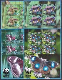 DB1 Fauna Fluturi Aitutaki WWF 4 SS MNH, Nestampilat