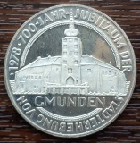 (A161) MONEDA AUSTRIA - 100 SCHILLING 1978, 700 ANI INTEMEIERE GMUNDEN - PROOF, Europa, Argint
