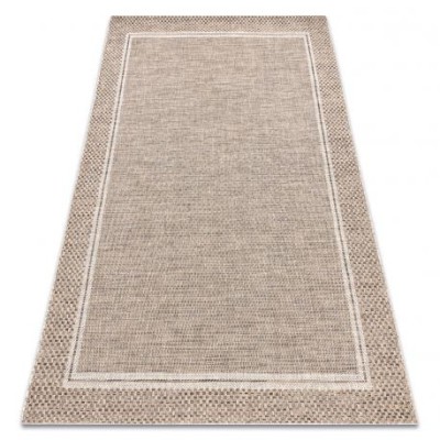 Covor SISAL BOHO 46201051 Cadru bej, 80x150 cm foto