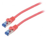 Cabluri patch S/FTP 6a CCA LSZH roșu 2m 26AWG, Lanberg