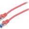 Cabluri patch S/FTP 6a CCA LSZH roșu 2m 26AWG