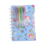 Agenda unicorn cu 4 pixuri colorate