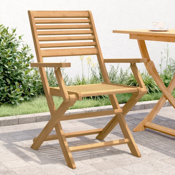 vidaXL Scaune grădină pliante 2 buc 54,5x61,5x86,5cm lemn masiv acacia 365737