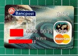 Card bancar Bancpost Taifun embosata emitere iunie 06 2009 MasterCard Banc Post Romania Holograma globul păm&acirc;ntesc
