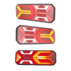 Set 2 Lampi Auto LED Spate, Universale, pentru Remorca, Camion si Trailer, 24V, Functii Semnalizare, Pozitie, STOP, 35x13cm, rosu galben alb