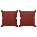 Cumpara ieftin Perne decorative, 2 buc., rosu vin, 40x40 cm, piele ecologica