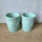 Lot 2 pahare opalina verde menta