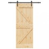 VidaXL Ușă glisantă cu set de feronerie 80x210 cm, lemn masiv de pin 3332607