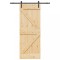 vidaXL Ușă glisantă cu set de feronerie 80x210 cm, lemn masiv de pin 3332607