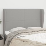 VidaXL Tăblie de pat cu aripioare gri deschis 147x23x118/128 cm textil 3117674