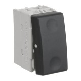 Intrerupator cap cruce simplu Gewiss Top System, modular, IP20, negru