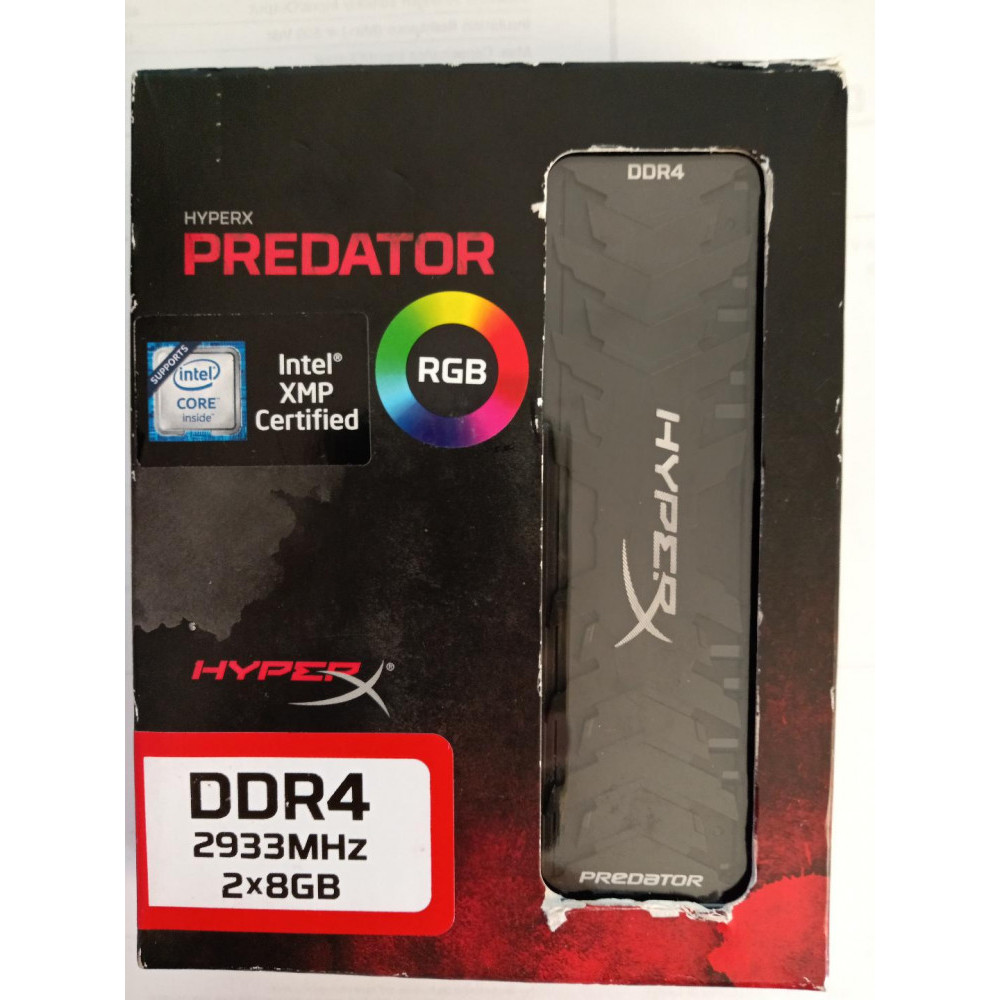 Memorie Kingston HyperX Predator RGB 16GB (2x8GB) DDR4 2933Mhz CL15