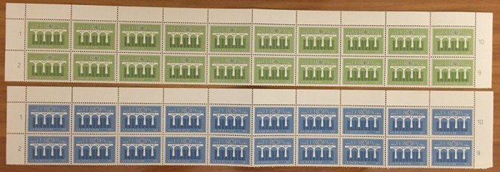 Netherlands 1984 20 x Europa CEPT in fold block Mi.1251-1252 MNH CC.009