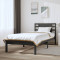 Cadru de pat, gri, 100x200 cm, lemn masiv de pin GartenMobel Dekor