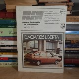 REVISTA INGINERILOR DE AUTOMOBILE , NR. 3 / 1991 , DACIA 1325 LIBERTA *