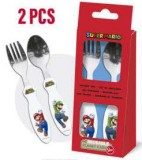 Cumpara ieftin Set de tacamuri din inox pentru copii Super Mario