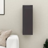 Comodă TV, gri extralucios, 30,5x30x90 cm, lemn prelucrat