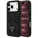 Husa pentru Apple iPhone 18 Pro Max / 17 Pro Max, Guess, 4G Double Card Triangle, Neagra