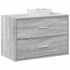 VidaXL Dulap cu 2 sertare Gri Sonoma 60x31x40 cm Lemn prelucrat 858831