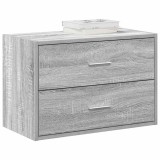 vidaXL Dulap cu 2 sertare Gri Sonoma 60x31x40 cm Lemn prelucrat
