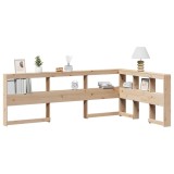 vidaXL Bibliotecă tăblie &icirc;n formă de L, 130 cm, lemn masiv de pin 859286