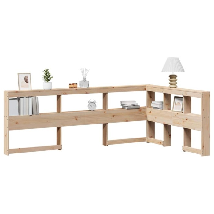 vidaXL Bibliotecă tăblie &icirc;n formă de L, 130 cm, lemn masiv de pin 859286