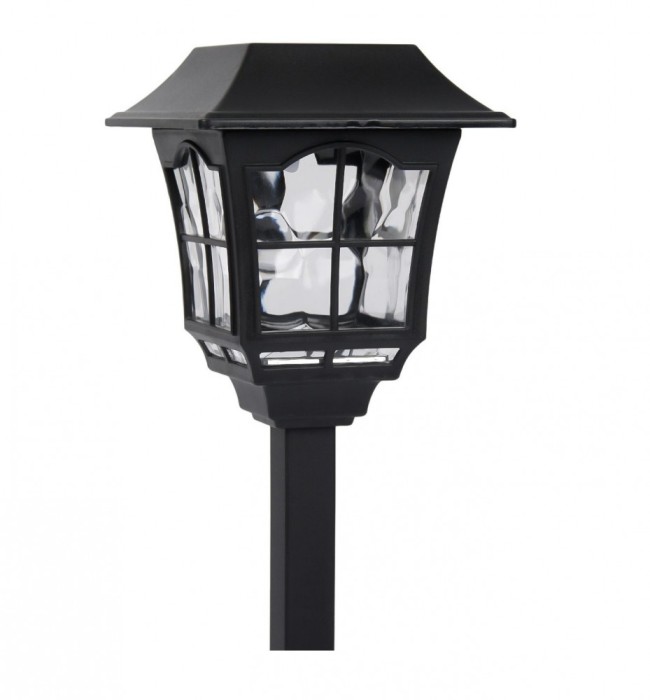 Lampa solara, ETK, se infinge in pamant, neagra, 32cm