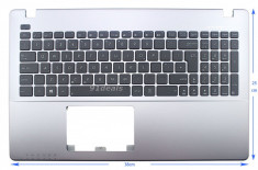 Palmrest carcasa superioara cu tastatura Laptop Asus Y582 UK culoare gri foto