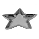 Cumpara ieftin Set 4 boluri ceramica argintie Stea 20x19x2 cm