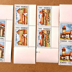 TIMBRE ROMANIA MNH LP1582/2002 Cetati sasesti din TRANSILVANIA -Serie în pereche