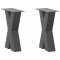Picioare pentru masuta de cafea in forma de X, 2 buc., antracit, 28x(42-43) cm, otel