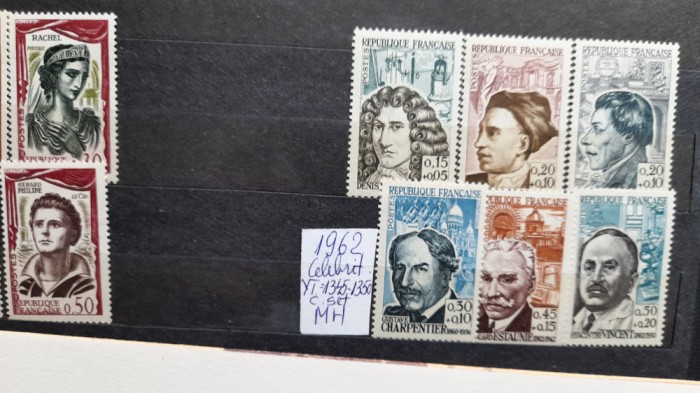 1962-Franta YT=1345-1304a+1350 6val c set MH