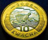 Cumpara ieftin Moneda exotica bimetal 10 KWACHA - Republica MALAWI, anul 2006 *cod 1346 = A.UNC, Africa