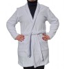 Halat Polar Alb Femei, Guler Intors, Lung, Moale &amp; Confortabil, Fabricat Romania, Poliester Calitate Superioara, Uniforma/Casa