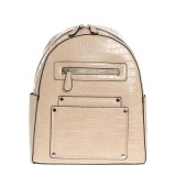 Rucsac bej modern cu buzunare frontale