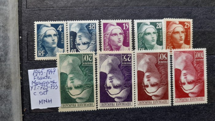1945-1947-Franta-Marianne de GandonYT725-733 c.set 8 val.-MNH