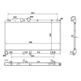 Radiator racire Subaru Impreza, 09.2007-2012 Motor 2, 0 110kw; Impreza Wrx 09.2007- Motor 2, 5 T 169/195kw Benzina, tip climatizare Cu/fara AC, cutie