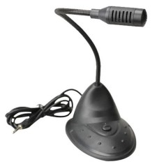 Microfon cu picior, Active, brat flexibil, jack 3.5mm, Pentru calculator / laptop