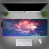 MousePad profesional Gaming RGB mare XXL, Lumini LED, Suprafata moale, Baza Anti-Alunecare Cauciucata, Multiple moduri de iluminare, Luminozitate Ajus