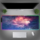 Cumpara ieftin MousePad profesional Gaming RGB mare, Lumini LED, Suprafata moale, Baza Anti-Alunecare Cauciucata, Multiple moduri de iluminare, Luminozitate Ajustabi