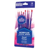 Pensula Magi-Wap BREA0813B, varf nylon rotund, lat, lat oblic, pictura cu culori acrilice, set 8 buc