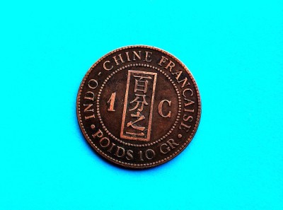 1 Cent 1885 Indochina-Calitate-RAR foto