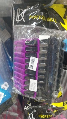 Cleme pentru păr 10 bucăți, negru + violet foto