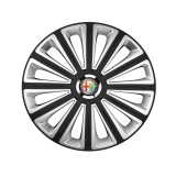 Cumpara ieftin Trend Set 4 capace roti Silver/black cu inel cromat Trend R15 pentru gama auto Alfa Romeo Trend Silver-Black, Autohelix MSA